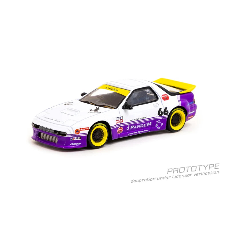 Tarmac Works Mazda Pandem RX-7 FC3S White Purple 1:64 Diecast