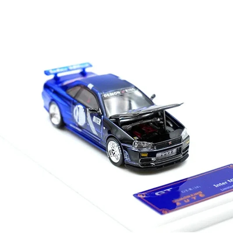 Nissan Skyline GT-R R34 Chrome Demon King Auto 1:64 Diecast
