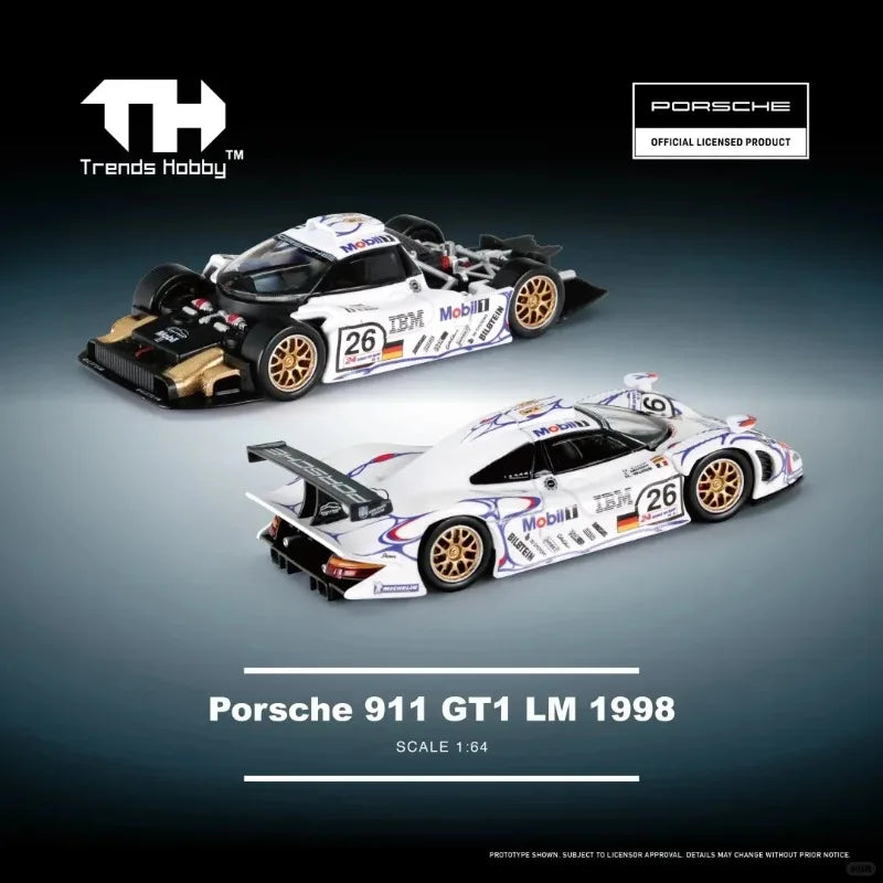 Trends Hobby 1 64 Porsche 911 Gt1 Lm 1998 Collectible 1:64 Diecast