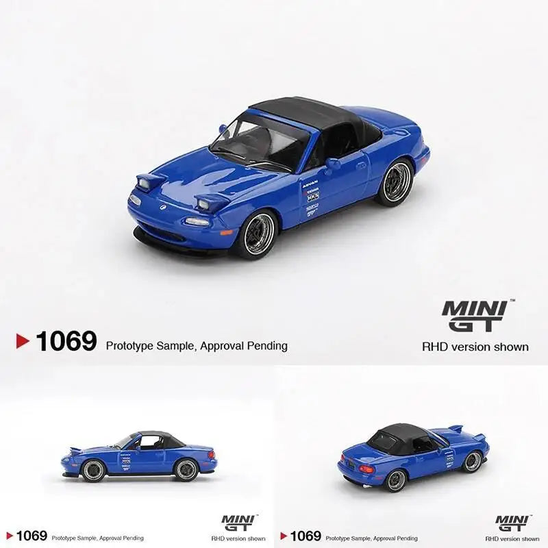 MINI GT Mazda Miata MX-5 NA Tuned Version Dark 1:64 Diecast