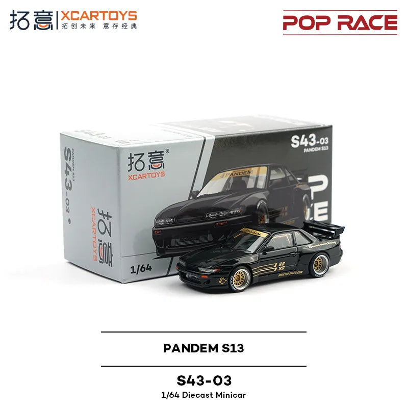 XCARTOYS Pop Race Pandem S13 1 64 Metal Plastic Parts S43 1:64 Diecast