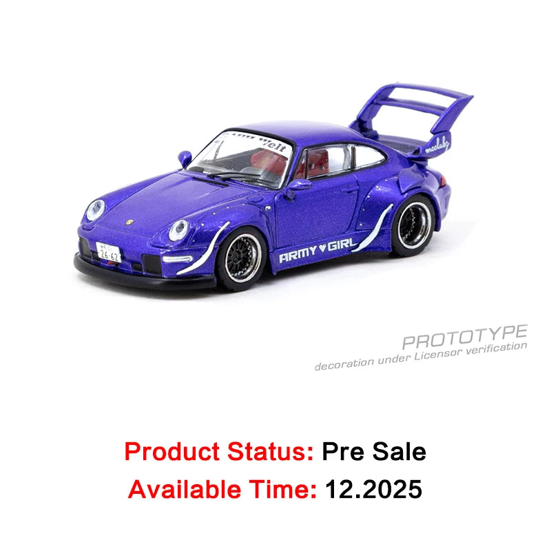 Tarmac Works Porsche TW RWB 993 ARMY GIRL 1:64 Diecast