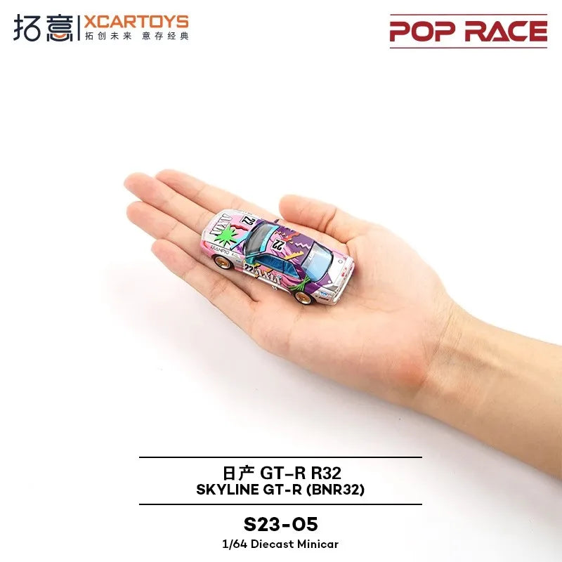 Pop Race XCARTOYS Skyline GT-R Bnr32 1 64 Metal Plastic 1:64 Diecast