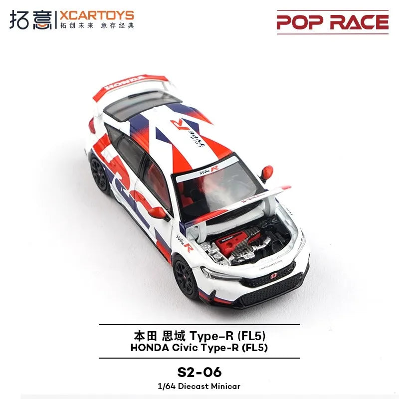 XCARTOYS Pop Race Civic Type R Fl5 7 2:64 Diecast
