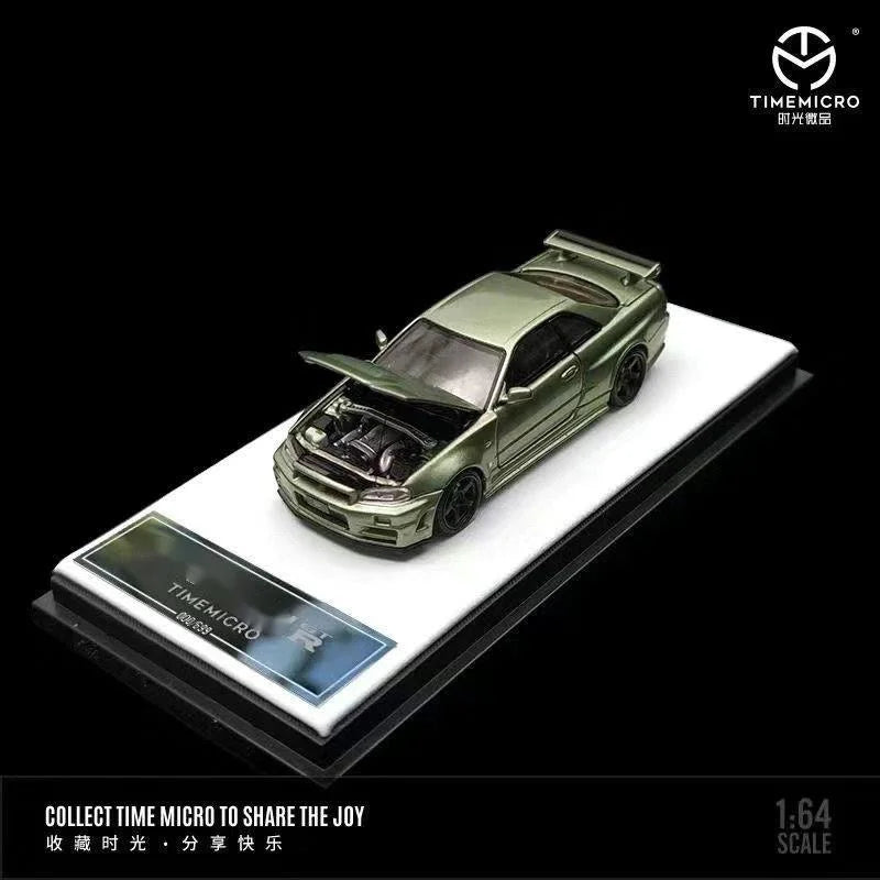 GT-R R34 Open Timemicro Tm 1 64 Simulated Decoration 1:64 Diecast