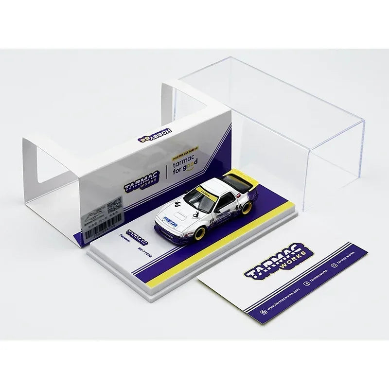 Tarmac Works Mazda RX-7 FC3S Pandem White Purple 1:64 Diecast