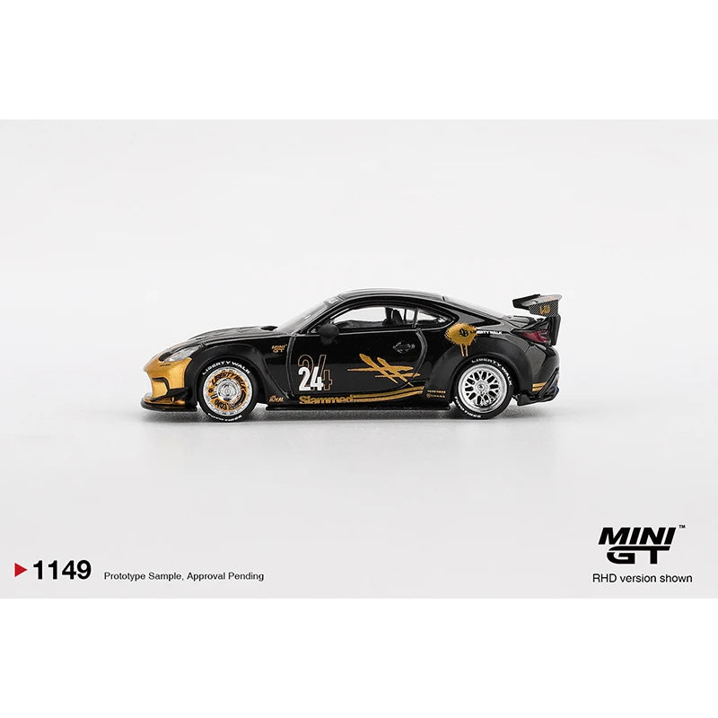 Toyota GR 86 LB Nation Black Gold MINI GT 1:64 Scale Diecast Model Car