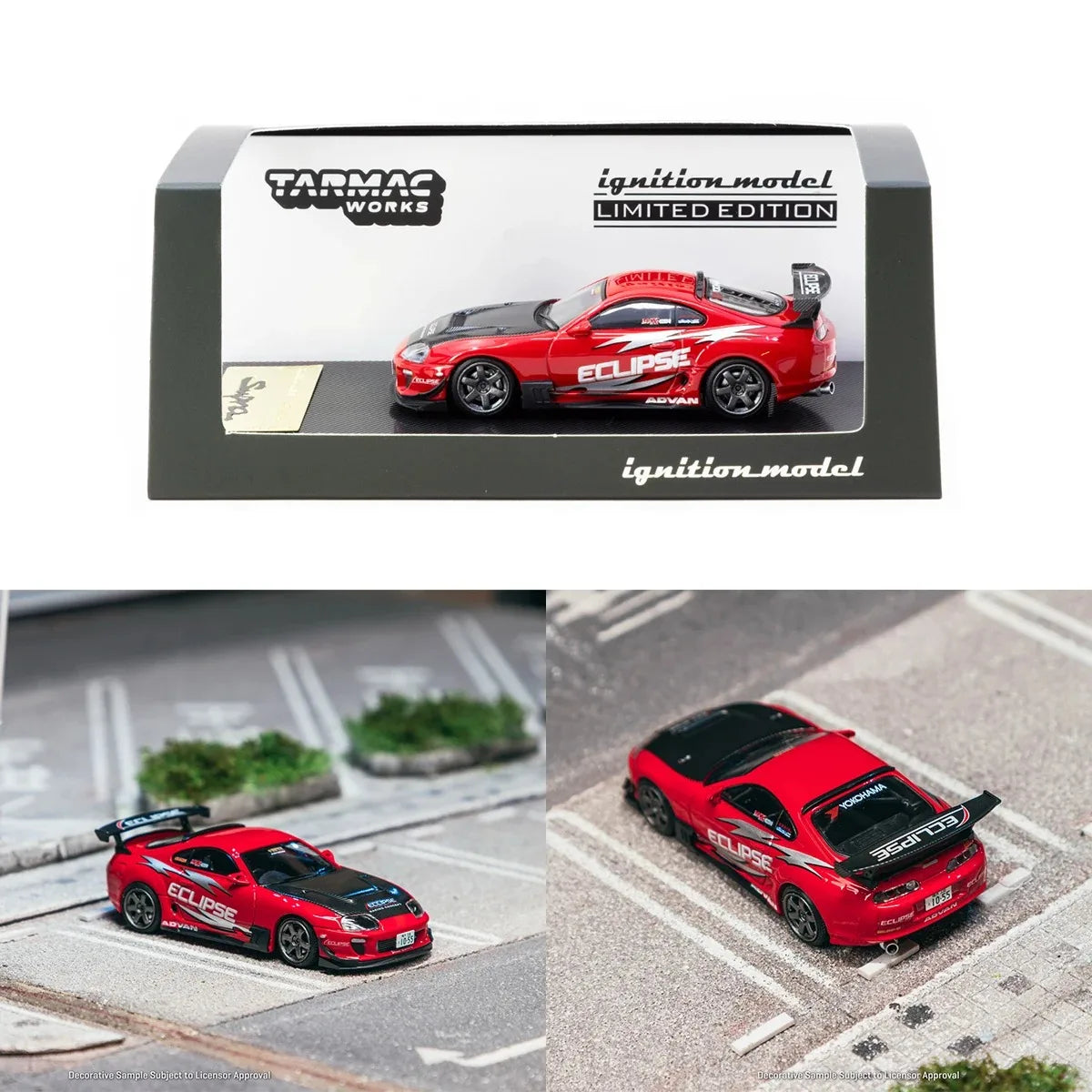 Toyota Supra JZA80 RZ Red Tarmac Works 1:64 Scale Diecast Model Car