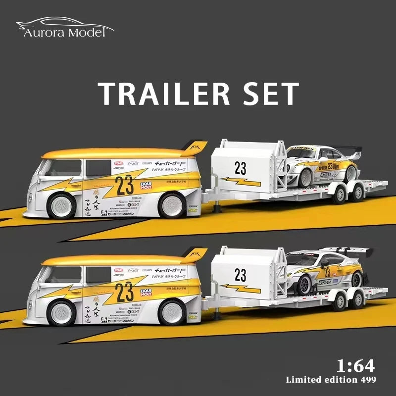 LBWK Trailer Set T1 RWB 964 GT86 1:64 Diecast