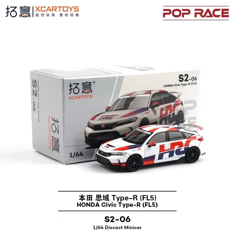 XCARTOYS Pop Race Civic Type R Fl5 7 2:64 Diecast