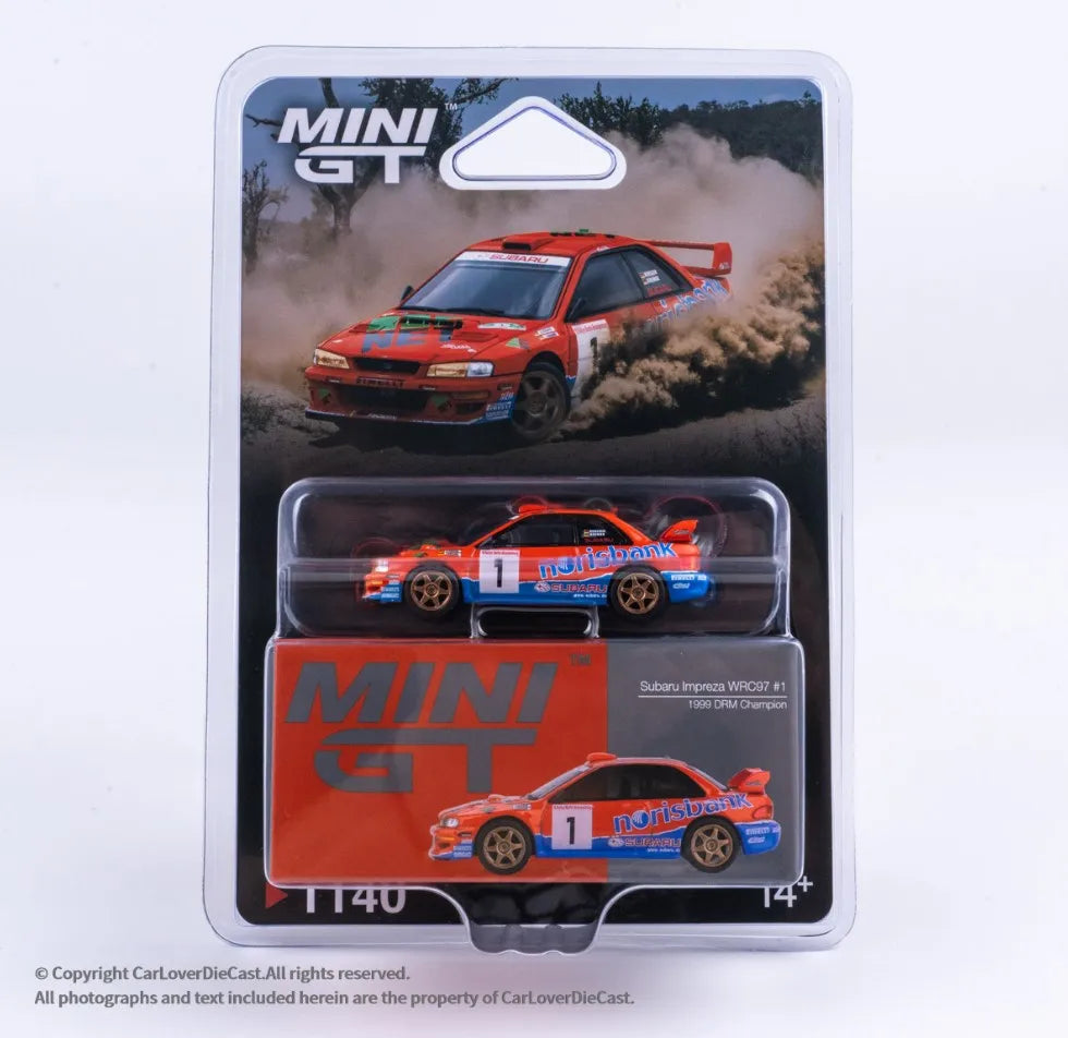 MINI GT Subaru Impreza WRC97 #1 1999 DRM Winner 1:64 Diecast