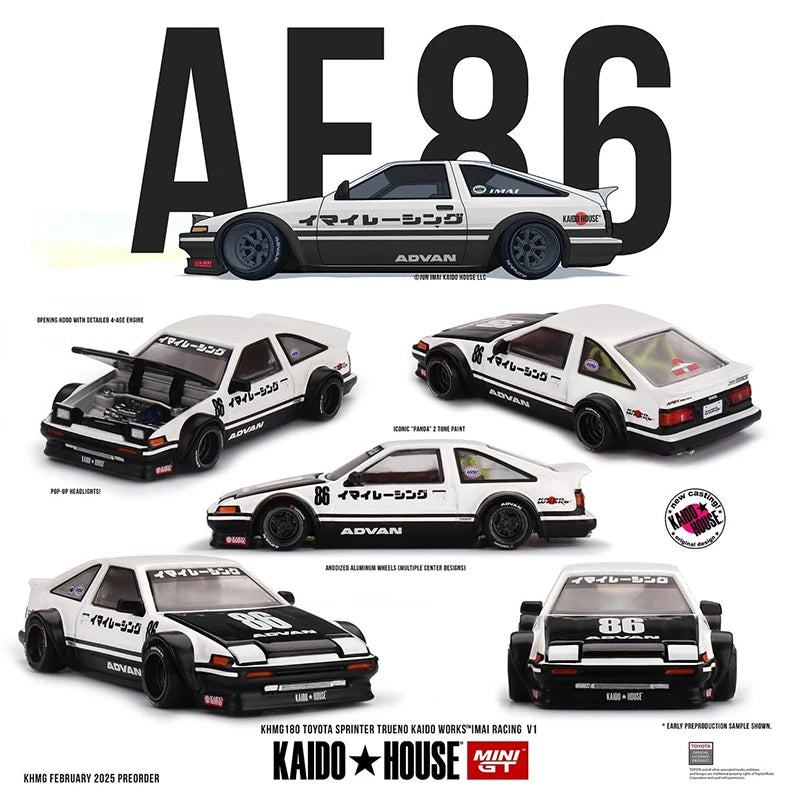 Kaido House Toyota Sprinter Trueno AE86 IMAI Racing V1 1:64 Diecast