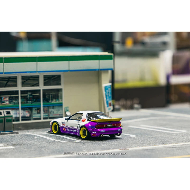 Tarmac Works Mazda Pandem RX-7 FC3S White Purple 1:64 Diecast
