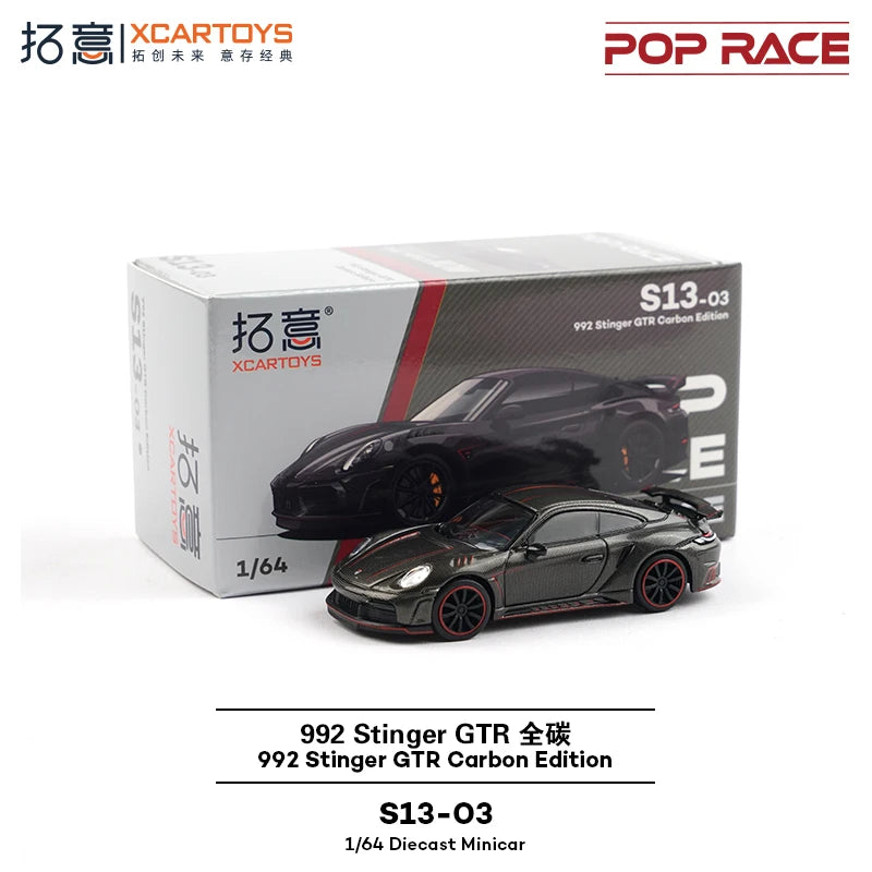 XCARTOYS Pop Race 992 Stinger GT-R Carbon Edition 7 1 CM 1:64 Diecast