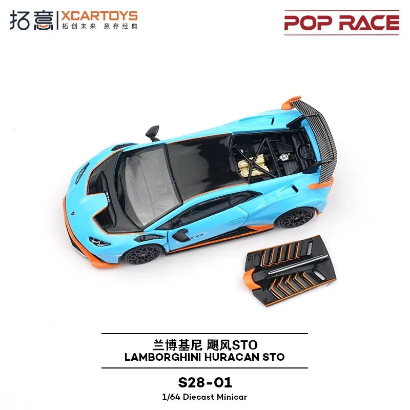 Pop Race XCARTOYS Huracan Sto 1 64 Metal Plastic Parts S28 1:64 Diecast