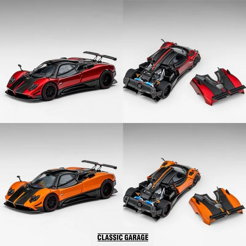 Presale Classic Garage 1 64 Zonda Cinque Metal Red Orange 1:64 Diecast