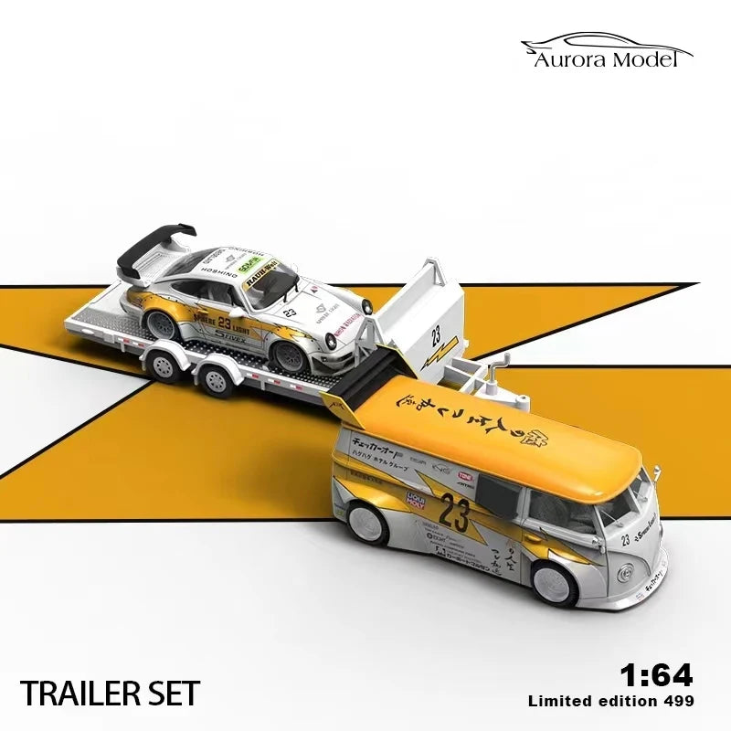 LBWK Trailer Set T1 RWB 964 GT86 1:64 Diecast
