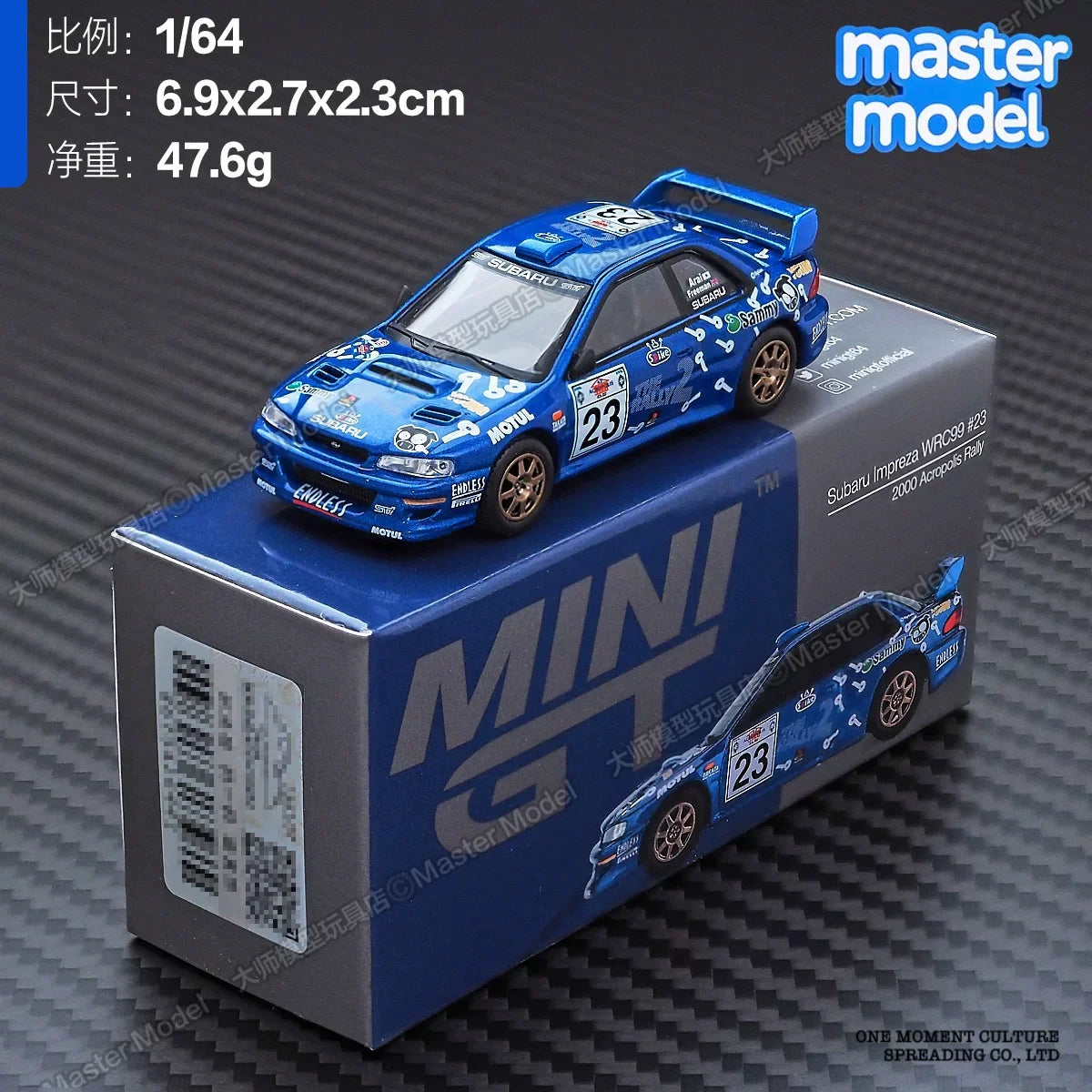 MINI GT Subaru Impreza WRC Rally Car 1998 1:64 Diecast