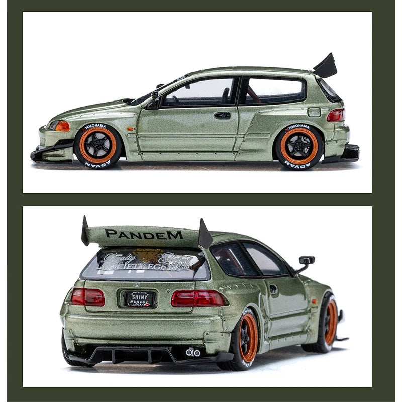 Honda Civic EG4 K20 Pandem Millennium Jade YM 1:64 Diecast
