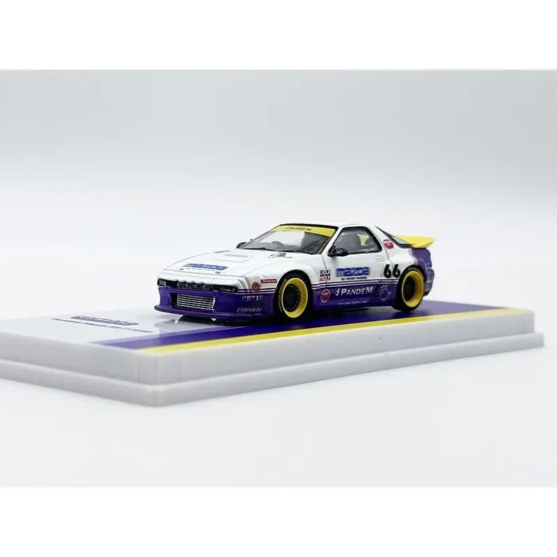 Tarmac Works Mazda RX-7 FC3S Pandem White Purple 1:64 Diecast