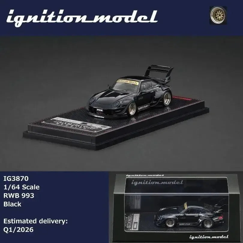 Porsche RWB 993 Black Ignition 1:64 Diecast
