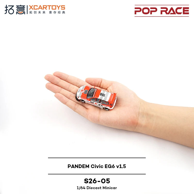 Pop Race XCARTOYS Pandem Civic Eg6 V1 5 1 64 Metal 1:64 Diecast