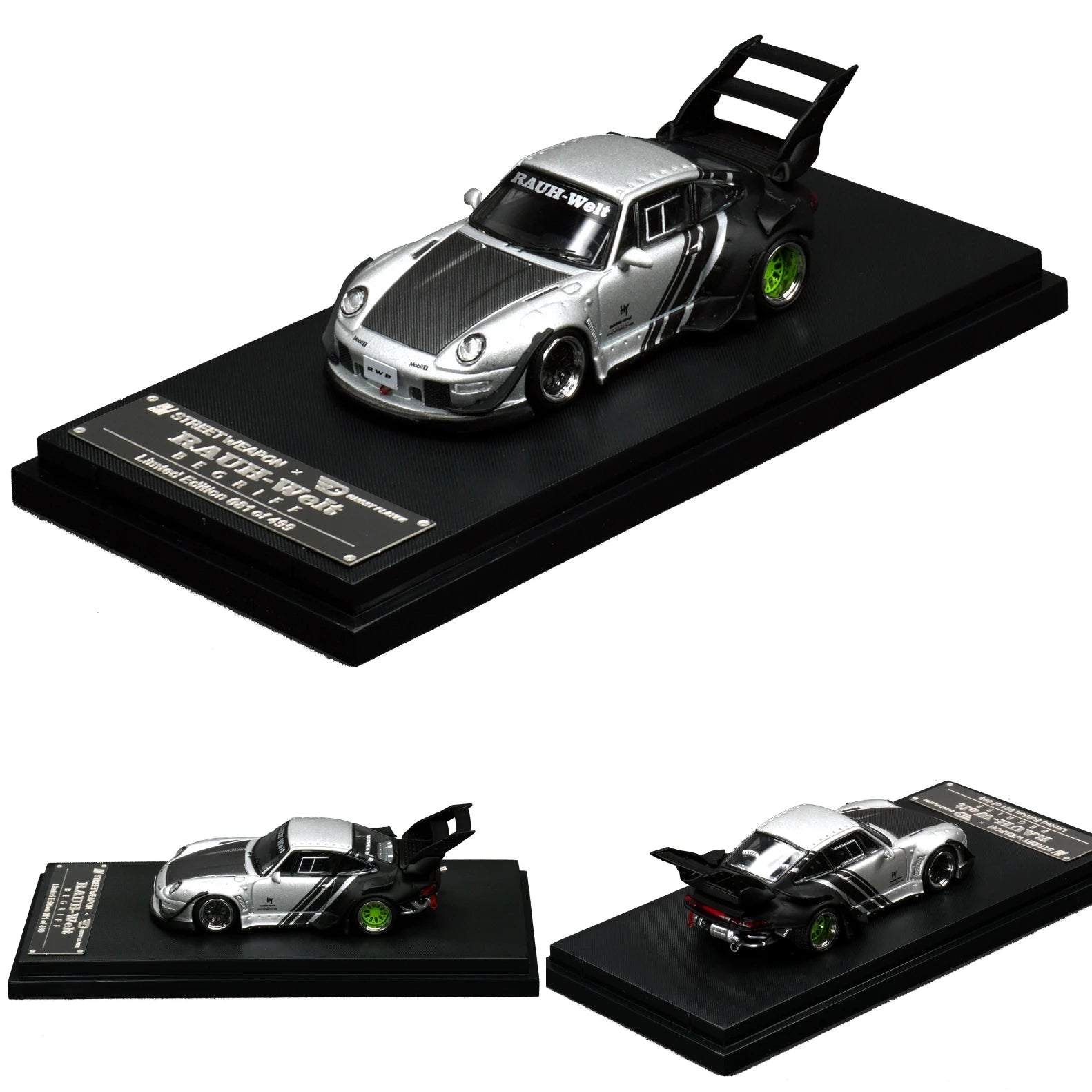 Porsche RWB 993 Rotana 997 Street Weapon 1:64 Diecast