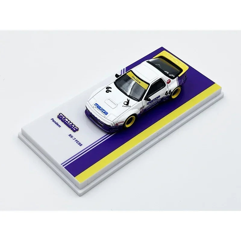 Tarmac Works Mazda RX-7 FC3S Pandem White Purple 1:64 Diecast