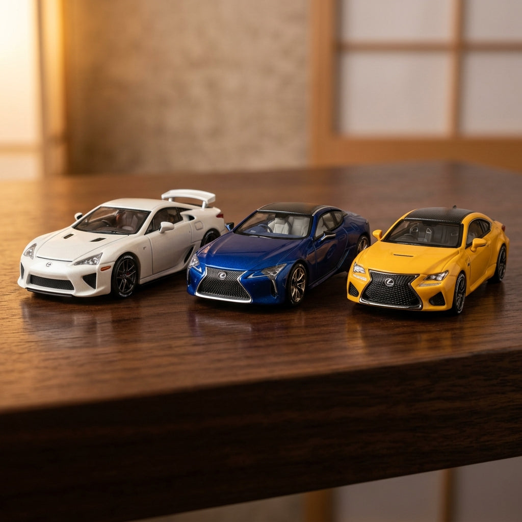 Lexus Diecast Models - LFA Supercar, LC500 and RC F