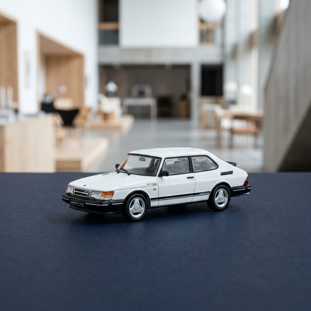 Tarmac Works Saab 900 Turbo White 1:64 Diecast