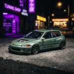 Honda Civic EG4 K20 Pandem Millennium Jade YM 1:64 Diecast