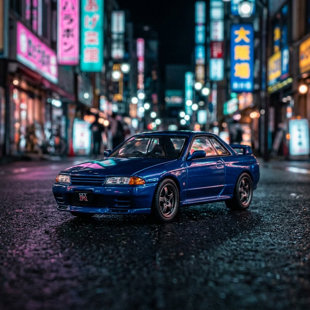 Nissan Skyline GT-R R32 Caricature Time Micro 1:64 Diecast