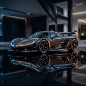 Koenigsegg Jesko Absolut Full Carbon HKM 1:64 Diecast