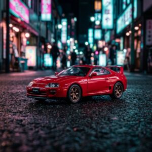 Toyota Supra JZA80 RZ Red Tarmac Works 1:64 Scale Diecast Model Car