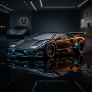 MINI GT Lamborghini Countach LB Works Black 1:64 Diecast
