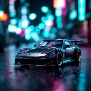 Mazda RX-7 VeilSide Fortune7 Grey 1:64 Diecast