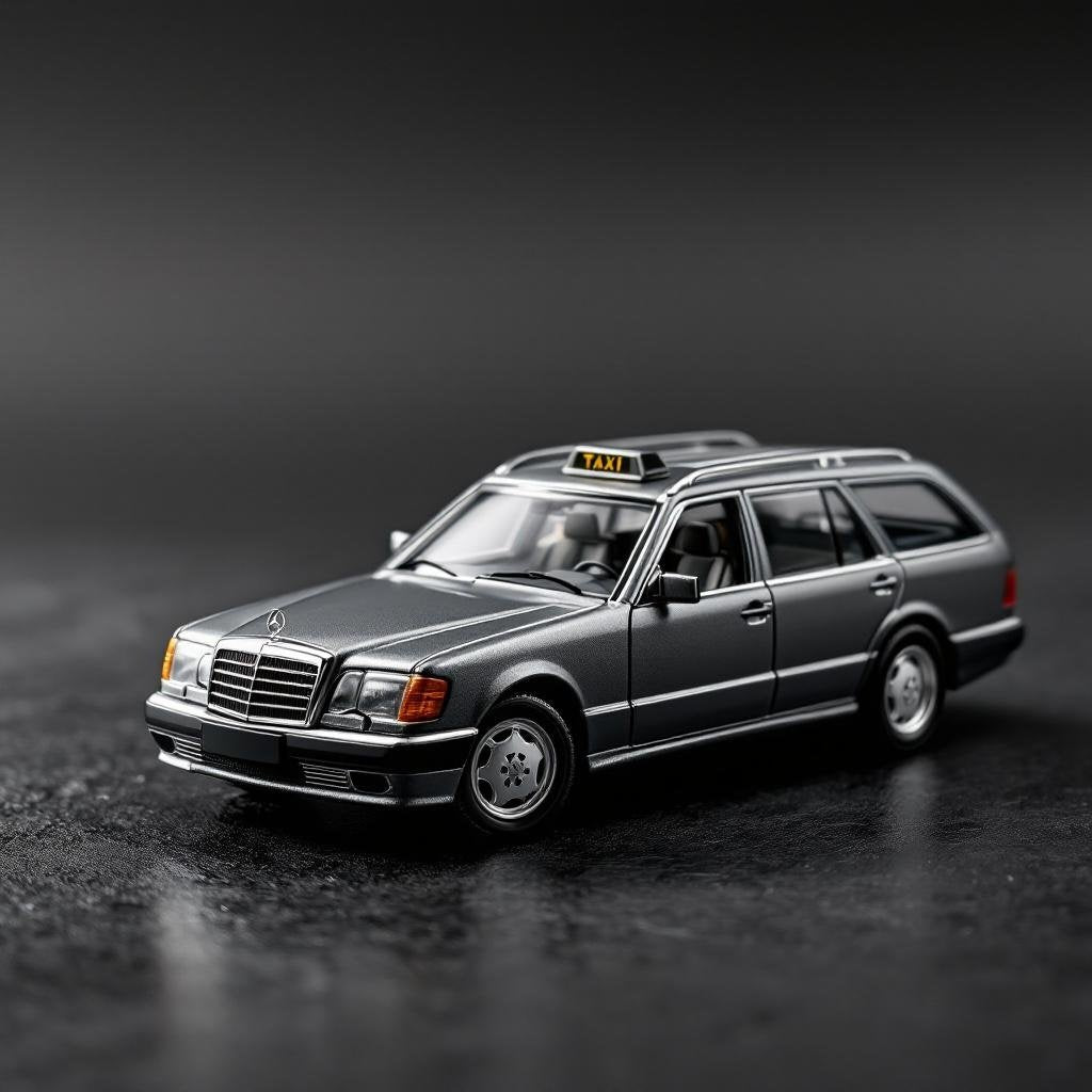 Mercedes-Benz S124 T MODEII EVO2 Wagon Taxi 1:64 Diecast