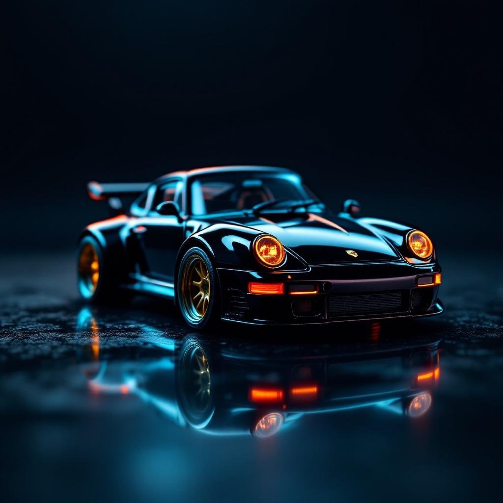 Porsche RWB 993 Black Ignition 1:64 Diecast