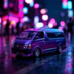 Toyota Hiace Wagon Custom Purple Tarmac Works 1:64 Scale Diecast Model Car