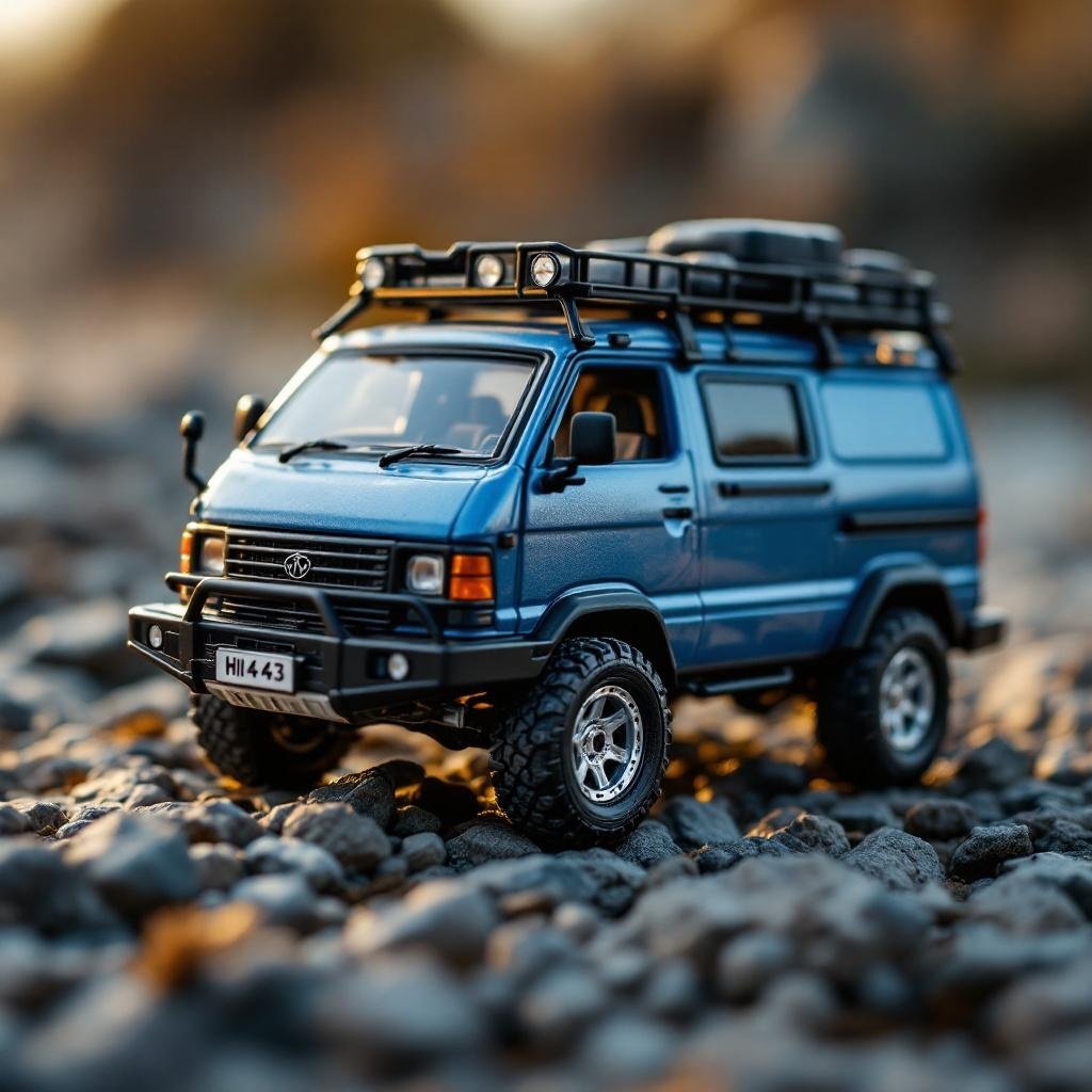 Toyota Hiace Hong Kong Blue 1:43 Diecast Model