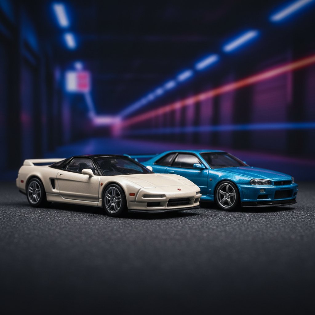 MotorHelix NSX-R GT / Skyline R34 1:64 Diecast