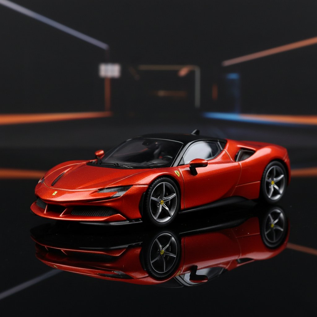 Ferrari SF90-Style Supercar 1:64 Diecast