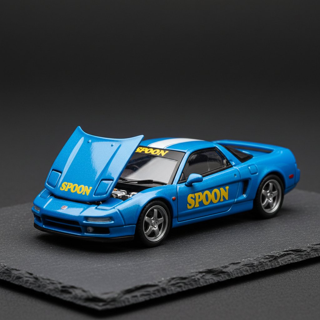 Pop Race 1 64 NSX R Gt Spoon Openable Hood 1:64 Diecast