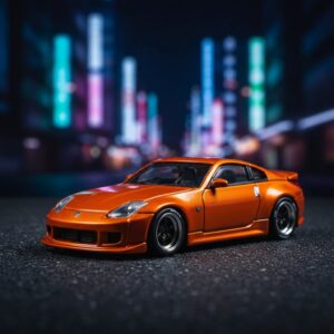 Tw 1 64 Nissan Veilside Ffz400 Fairlady Z Orange Tarmac 1:64 Diecast