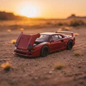 Sh 1 64 F40 Lm Opened Hood Diorama Multiple Styles 1:64 Diecast