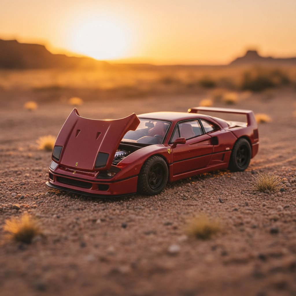 Sh 1 64 F40 Lm Opened Hood Diorama Multiple Styles 1:64 Diecast