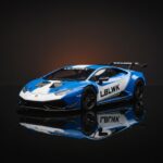 MINI GT 1 64 Lbwk Lamborghini Huracan Gt Gravity Blue and 1:64 Diecast