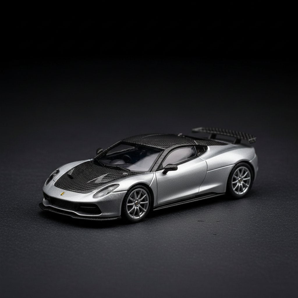Hkm 1 64 Imola Silver Full Carbon Decoration 1:64 Diecast