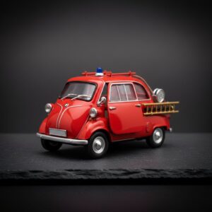 Isetta Fire Engine Red 1 64 1:64 Diecast