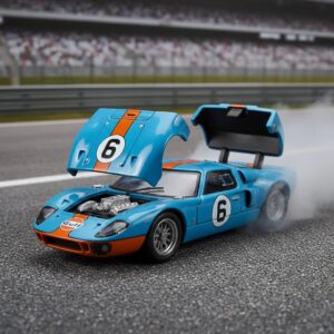 Rm 1 64 Gt40 Racing Openable Magnetic Engine 1:64 Diecast